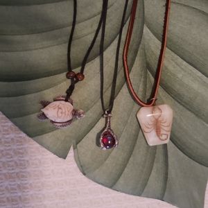 Bundle:Boho Casual Necklaces, Resin, Metal & Glass